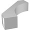 Ekena Millwork 5 1/2-in. W x 20-in. D x 26-in. H Westlake Architectural Grade PVC Knee Brace BRCP055X20X26WTL - alternate 2